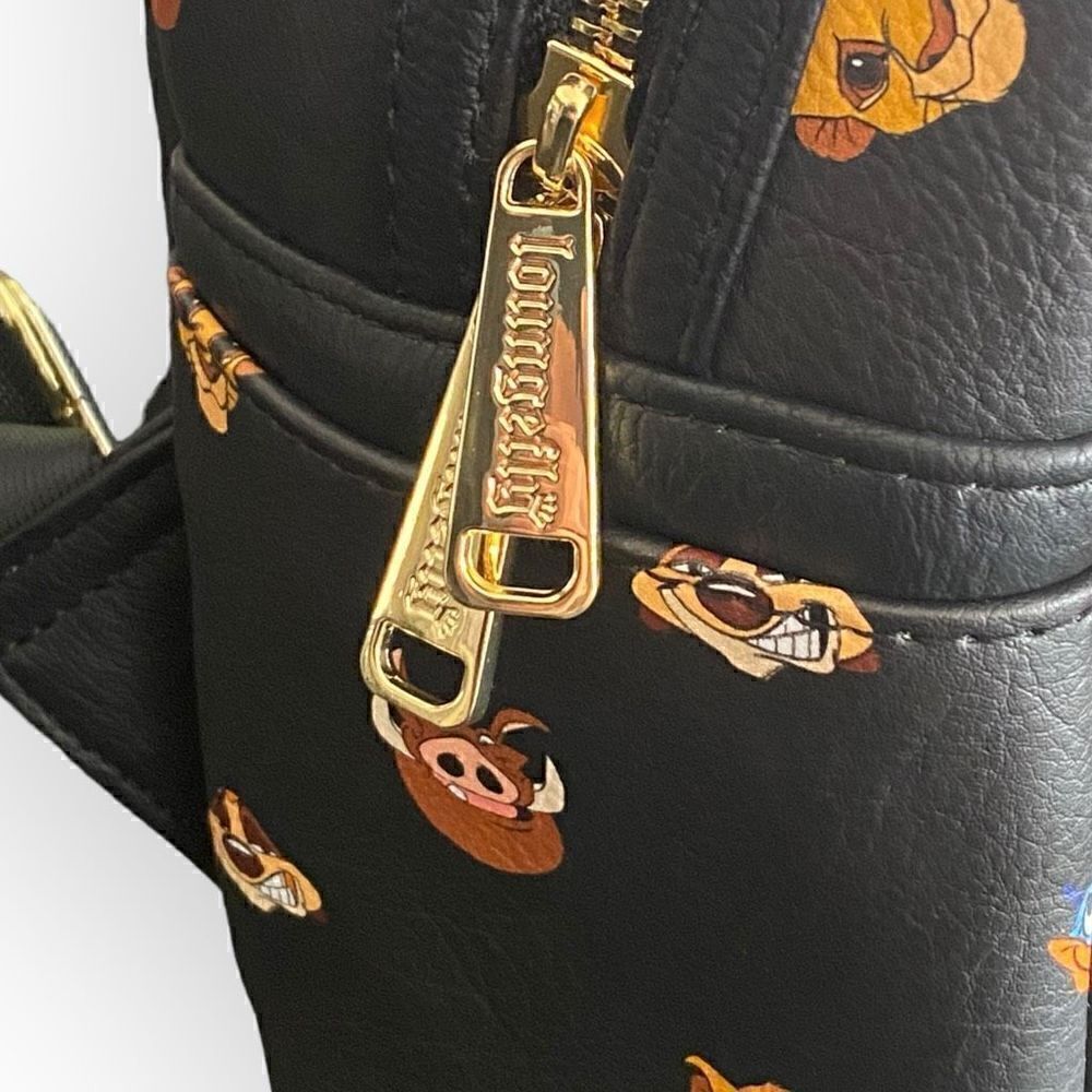 Loungefly Disney The Lion King Mini Backpack Black Character Faces New Exclusive - Picture 4 of 6